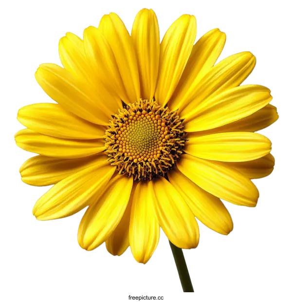 [Transparent Background PNG]Closeup Yellow Flower in Full Bloom