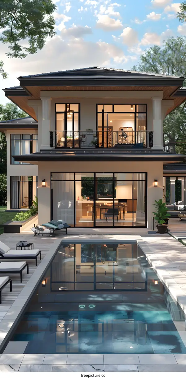 A Modern House with Swimming Pool