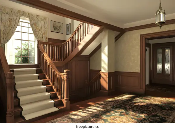 Staircase in a Classic Home Interior