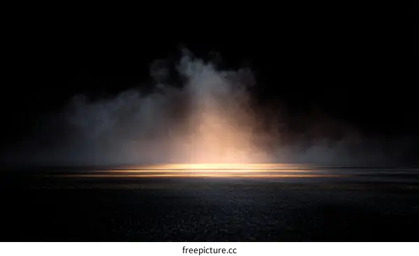 Empty Asphalt Road with Dramatic Lighting