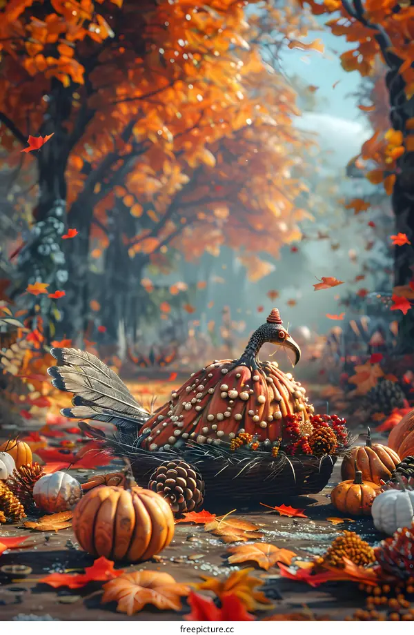 A Pumpkin Turkey for Thanksgiving