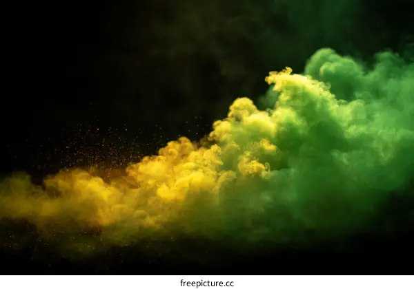 Abstract Colorful Smoke Explosion