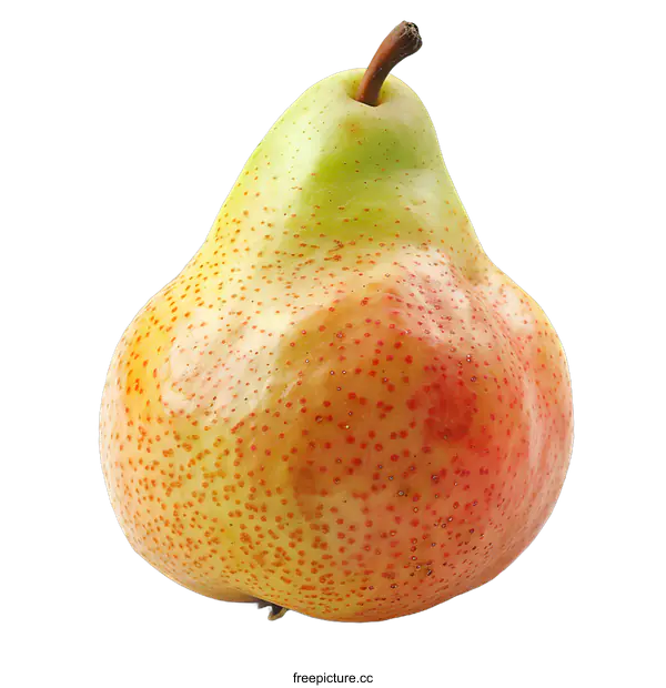 [Transparent Background PNG]A single pear on a white background