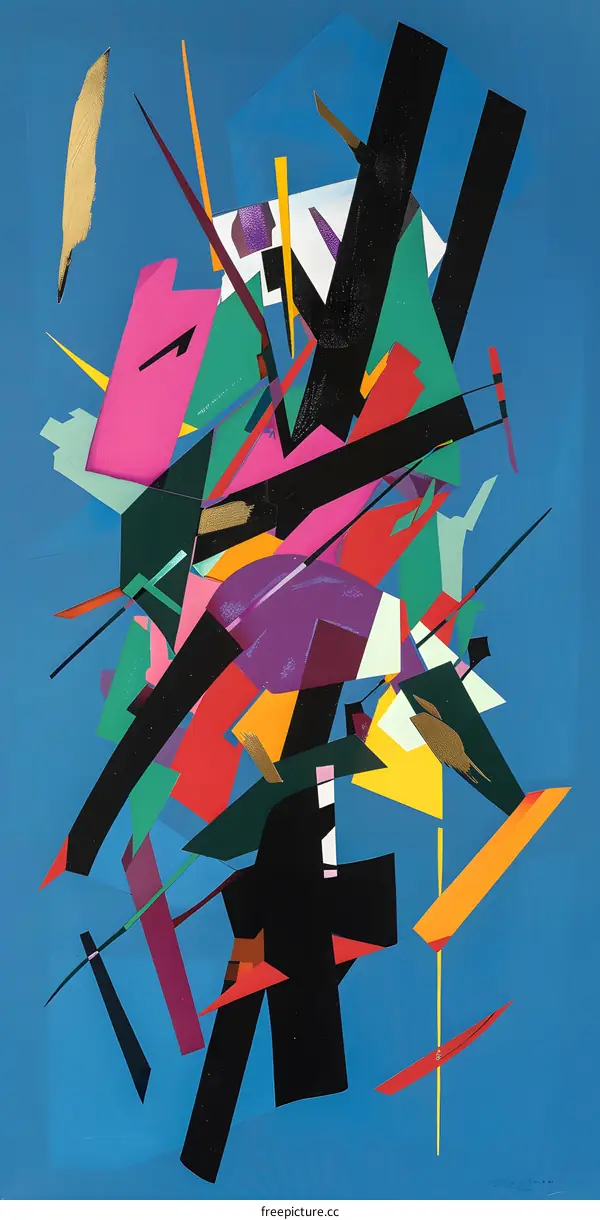 Abstract Art with Colorful Geometric Shapes