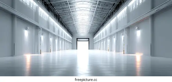 Modern Empty Warehouse Interior Design