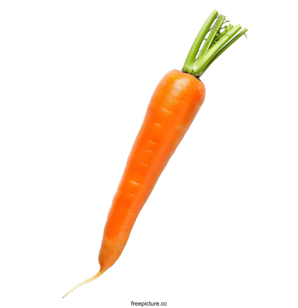 [Transparent Background PNG]Fresh Orange Carrot Isolated on White Background