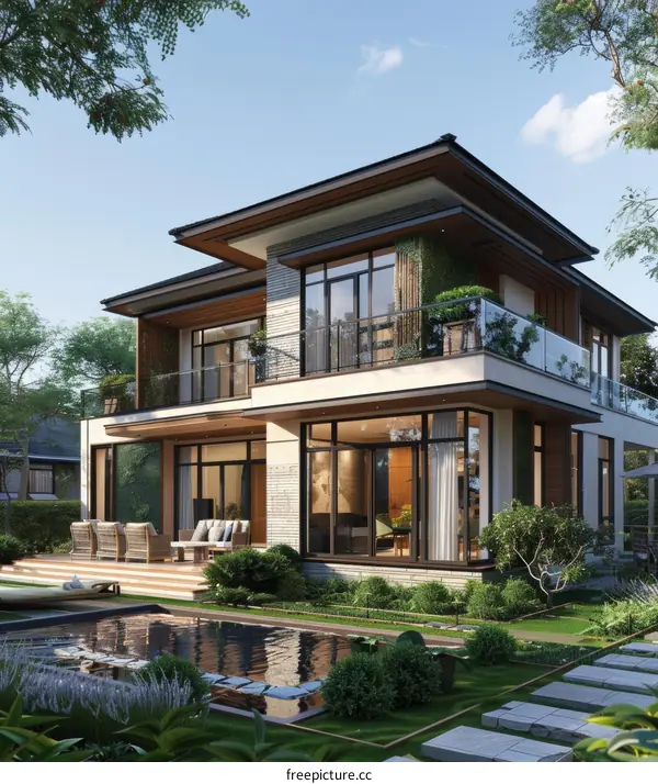 Courtyard villa with swimming pool