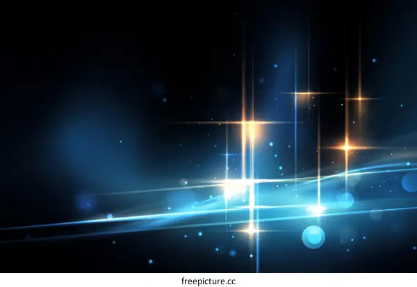 Abstract Light Trails and Glowing Patterns