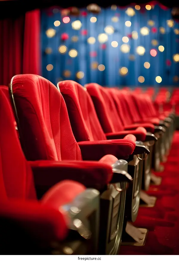 Empty Red Seats In Theater