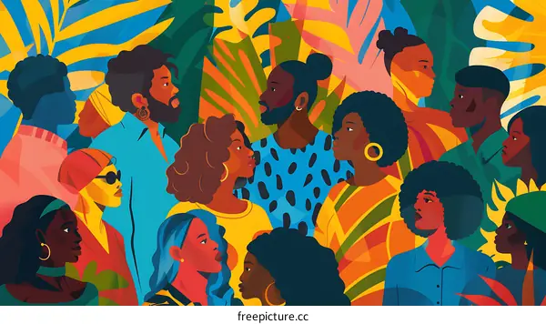 Diversity and Inclusion Illustration with Colorful Background