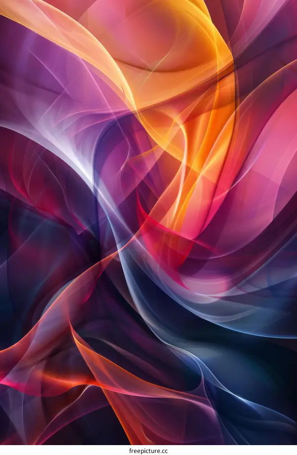 Abstract Colorful Flowing Lines Design