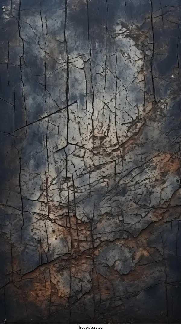 Black and brown cracked paint texture