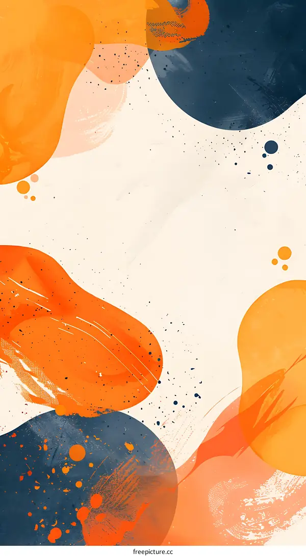 Abstract  Orange  Blue  Background  Design