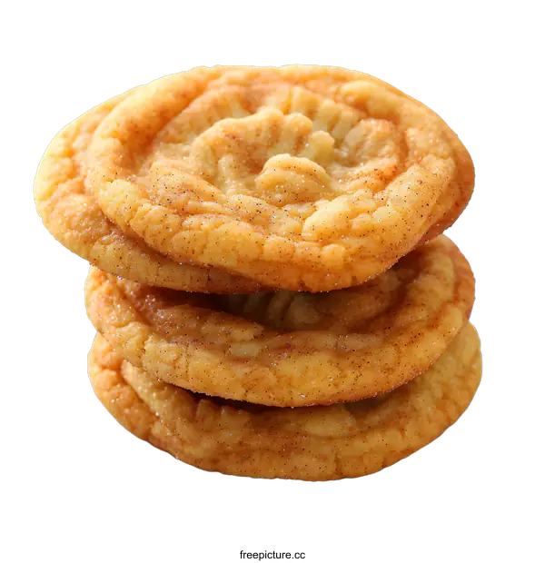 [Transparent Background PNG]A stack of three cookies