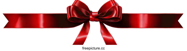 [Transparent Background PNG]Red Ribbon Bow with Banner