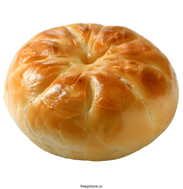 [Transparent Background PNG]Round loaf of bread on white background