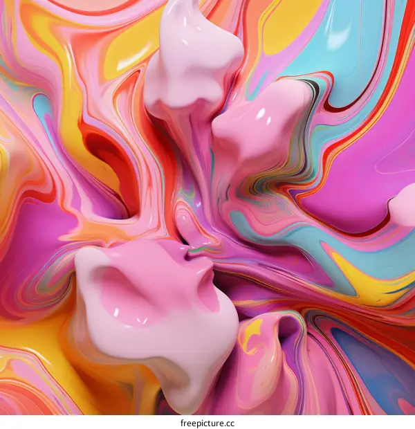 Five Color Kaleidoscope Strokes