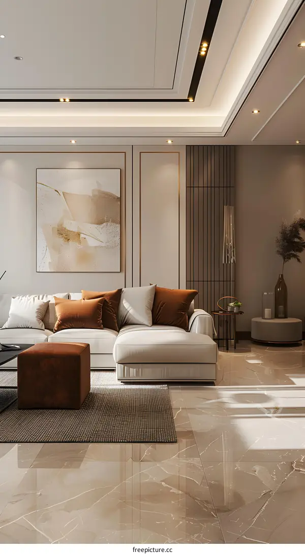 Modern minimalist living room