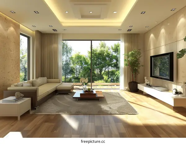 Modern and Simple Living Room Interior Design