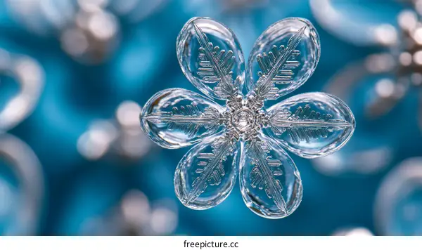 Magnificent Snowflake Detail Closeup