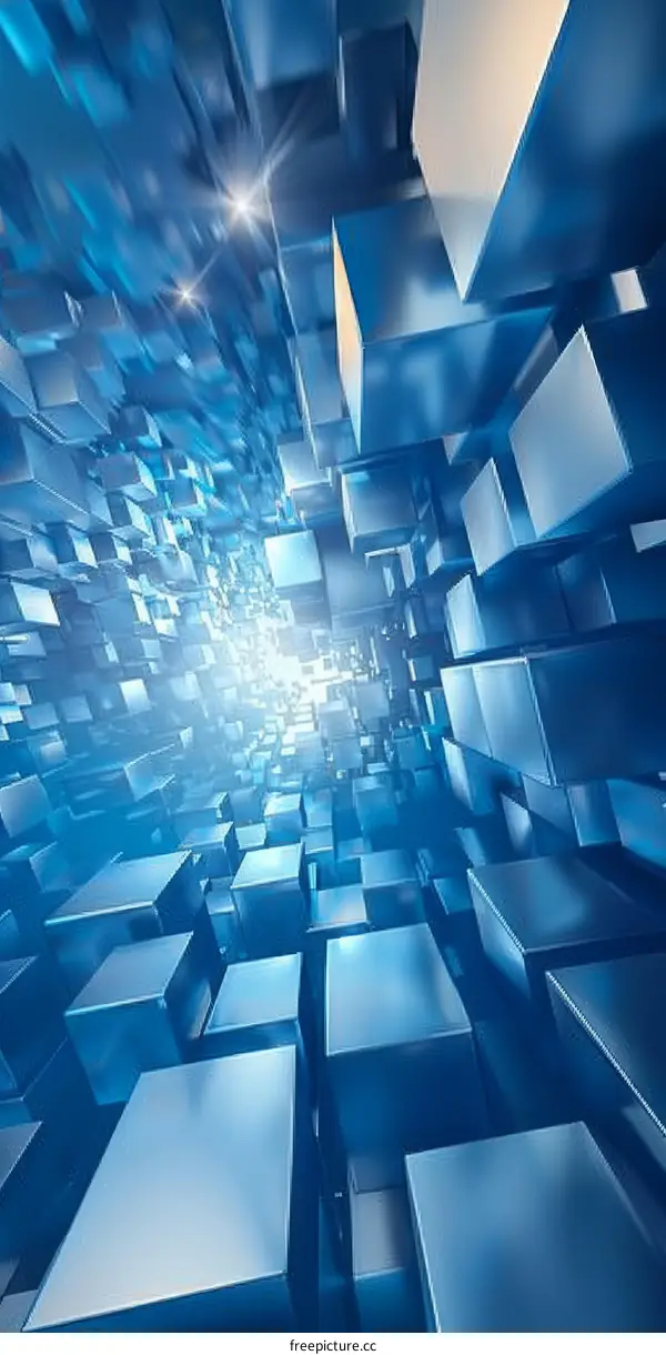 Cyberpunk Blue Tunnel