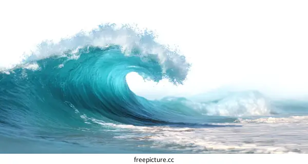 Powerful Ocean Wave Crashing