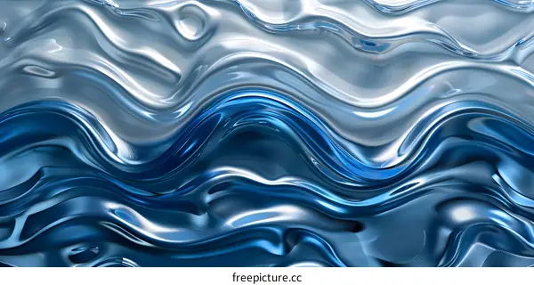 Blue and silver waves