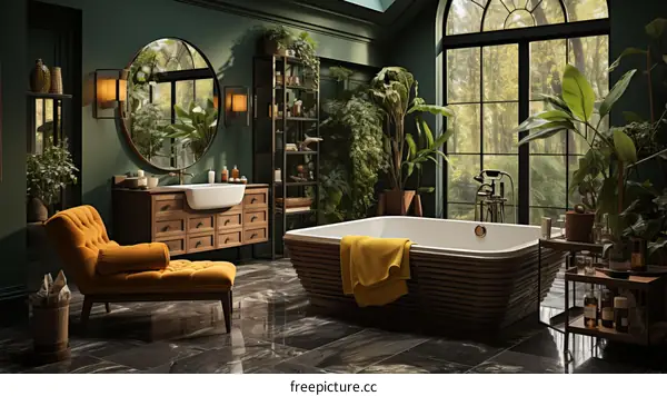 Bathroom With Plants