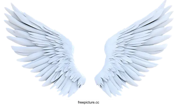 [Transparent Background PNG]Pair of Beautiful White Angel Wings