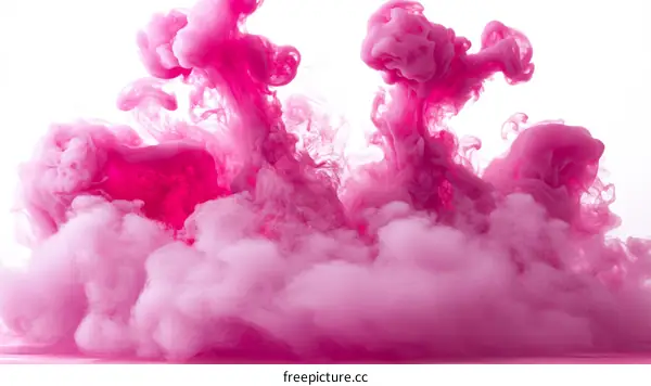 Abstract Pink Ink Mixing in Water