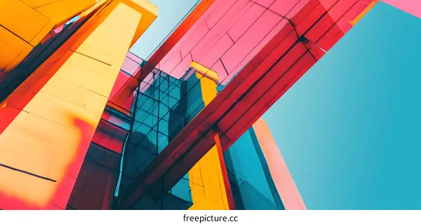 Abstract Colorful Building Architecture
