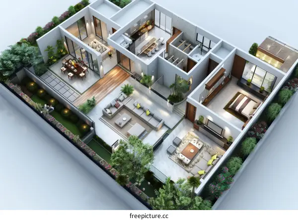 Luxury Rooftop House Floor Plan Design