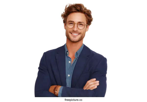 [Transparent Background PNG]Confident Business Professional Portrait