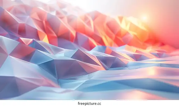 Abstract 3D Crystal Fractal Art