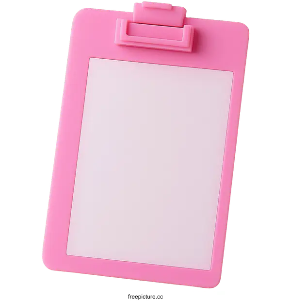 [Transparent Background PNG]Pink Clipboard for Notes and Documents