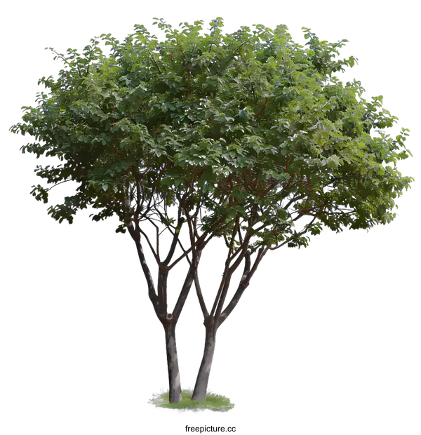 [Transparent Background PNG]Green Tree Isolated on White Background