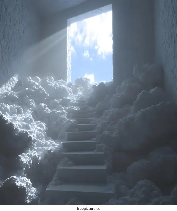 Stairway to Heaven through the Clouds