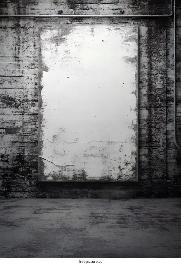 White Painted Concrete Wall with Grunge Texture