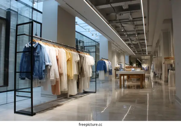 Modern Clothing Store Interior Showcase