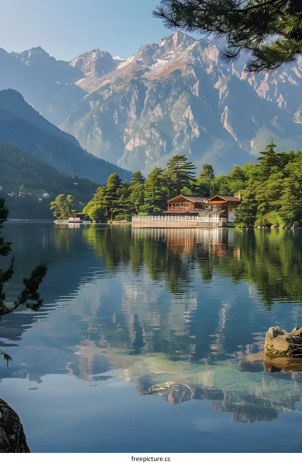 Mountain Reflection in the Lake Water
