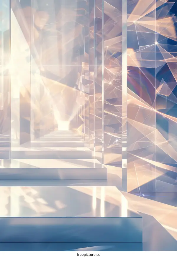 Futuristic Sci-Fi Corridor With Glowing White Light