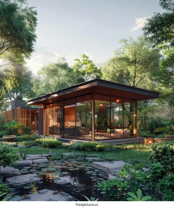 Modern House Nestled in Serene Natural Surroundings