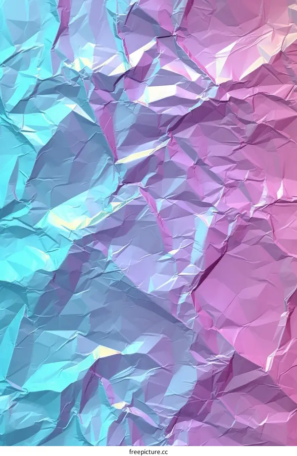 Blue and purple crumpled paper texture background