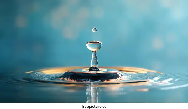 Water Droplet Splashing and Ripples