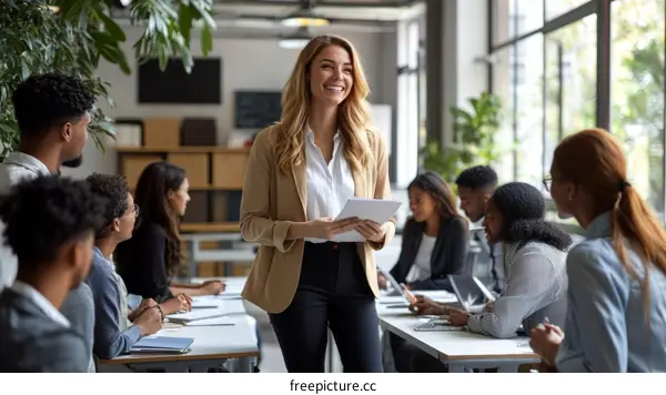 Diverse Group of People in a Business Training Session