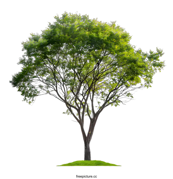 [Transparent Background PNG]Green Tree Isolated on White Background