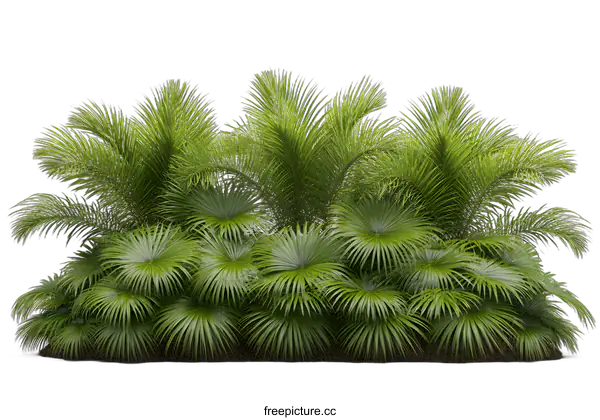 [Transparent Background PNG]Green Tropical Plants with White Background
