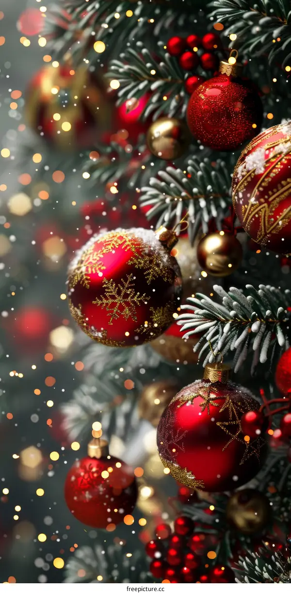 Christmas Tree Decorations Close-up