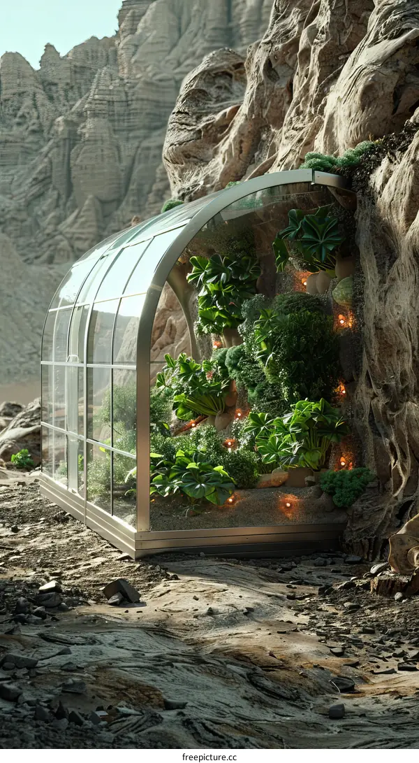 Glass Greenhouse on Rocky Extraterrestrial Planet