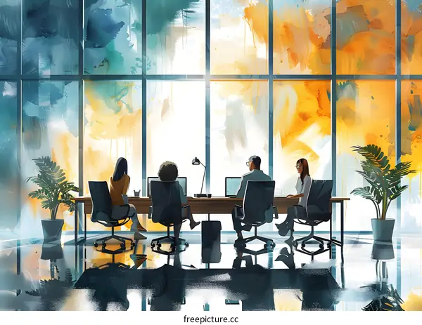 business people meeting in office